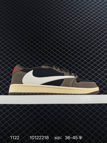 Jordan Air Jordan 1 Low Travis Scott Reverse Mocha White Brown Cream Black Red EU 36-45 Sneaker - Unisex (BS-80212)