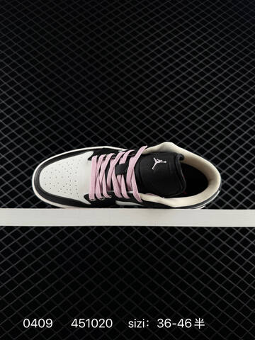 Jordan Air Jordan 1 Low Black White Light Pink Sail EU 36-46 Sneaker - Unisex (BS-79522)