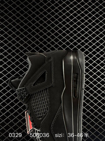 Jordan Air Jordan 4 Retro Black Cat Black Dark Grey EU 36-46 Basketball Shoe - Unisex (BS-79587)