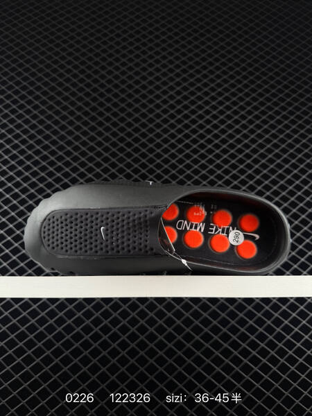 Nike Mind 001 Recovery Slide black with orange accents 36-45 lifestyle