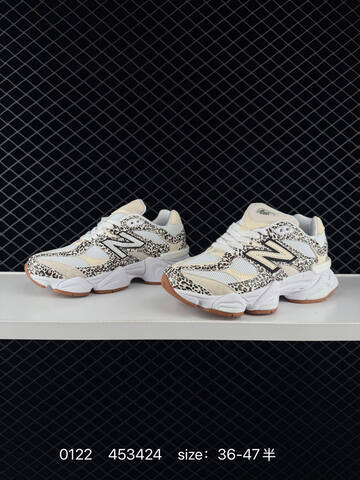New Balance 9060 White Beige Leopard Brown EU 36-47 Sneaker - Unisex (BS-82368)