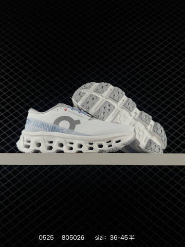 On Cloudmonster White Light Blue Grey EU 36-45 Running Shoe Running Sneakers - Unisex (BS-85241)