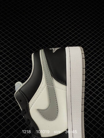 Jordan Air Jordan 1 Low Black White Light Grey EU 36-45 Sneaker - Unisex (BS-80036)