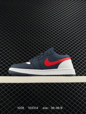 Jordan Air Jordan 1 Low Navy White Red EU 36-46 Sneaker - Unisex (BS-80410)