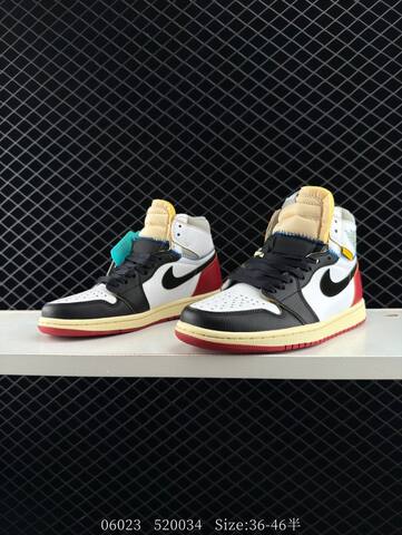 Jordan Union Los Angeles x Air Jordan 1 Retro High OG NRG Black White Red Cream Grey EU 36-46 Basketball Shoe - Unisex (BS-81159)