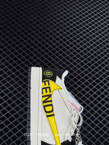 Jordan Air Jordan 1 Low Travis Scott DIY Off White Black Yellow EU 36-45 Sneaker - Unisex (BS-80199)
