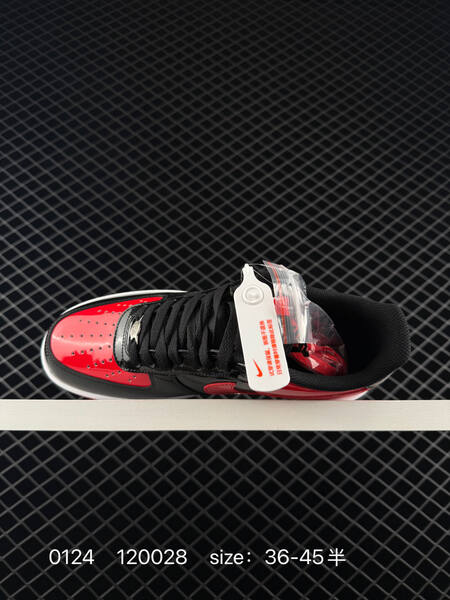 Nike Air Force 1 07 Low black red patent with white midsole EU 36-45 5 lifestyle