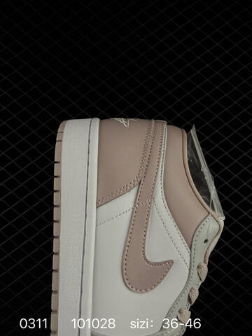 Jordan Air Jordan 1 Low White Light Grey Light Pink EU 36-46 Sneaker - Unisex (BS-79677)