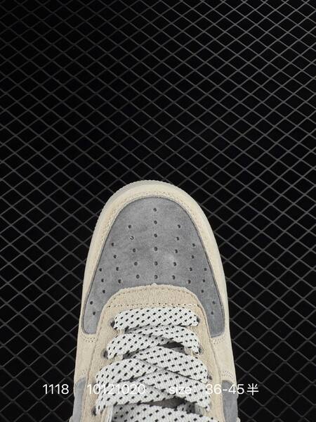 Nike Air Force 1 07 Low Light grey and sail suede EU 36-45 5 lifestyle
