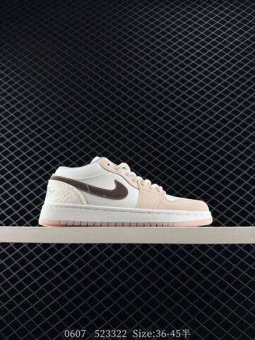 Jordan Air Jordan 1 Low IB8859-101 White Light Pink Brown Cream EU 36-45 Sneaker - Unisex (BS-81249)