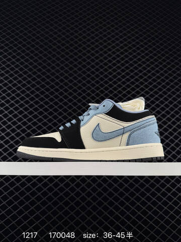Jordan Air Jordan 1 Low OG Black Cream Light Blue EU 36-45 Sneaker - Unisex (BS-80042)