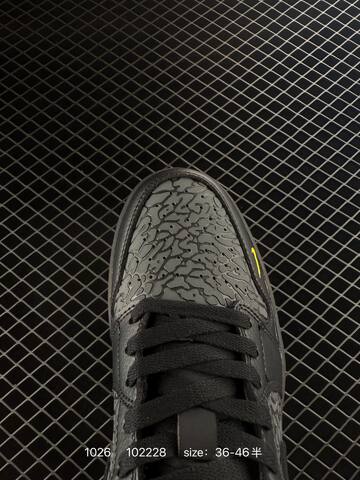 Jordan Air Jordan 3 Low IM6568-010 Black Dark Grey Yellow EU 36-46 Basketball Shoe - Unisex (BS-80431)