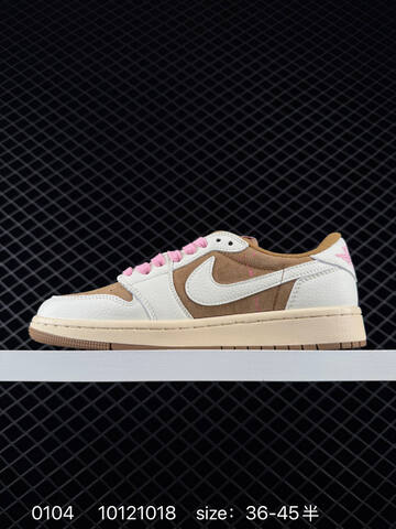 Jordan Travis Scott x Air Jordan 1 Reverse Mocha White Brown Pink Cream EU 36-45 Sneaker - Unisex (BS-79910)