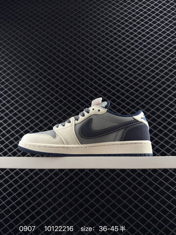Jordan Air Jordan 1 Low Sail Grey Navy Blue EU 36-45 Sneaker - Unisex (BS-80749)