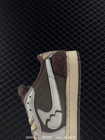 Jordan Air Jordan 1 Low OG Fragment Design x Travis Scott Brown Beige White Dark Brown EU 36-46 Sneaker - Unisex (BS-80962)