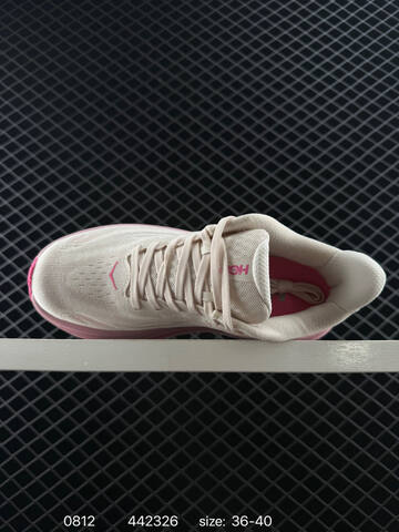 HOKA ONE ONE Clifton 10 White Light Pink Hot Pink EU 36-40 Running Shoe Running Sneakers - Unisex (BS-86493)