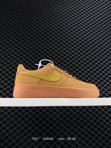 Nike Air Force 1 Low tan gum with olive swoosh EU 36-45 lifestyle