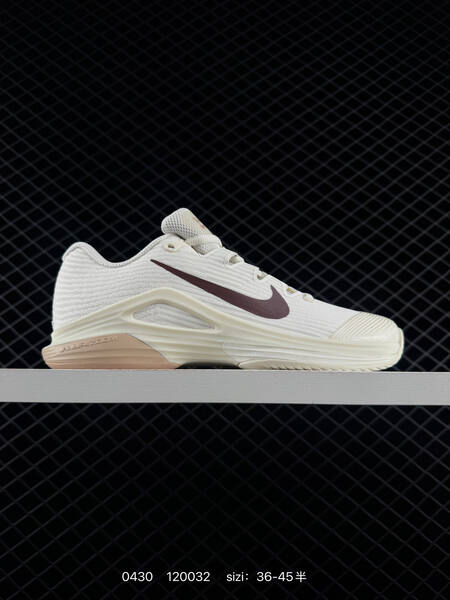 Nike Zoom Vapor 12 HC IB2534-100 Sail/Cream with burgundy swoosh and beige outsole EU 36-45.5 tennis lifestyle