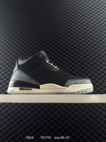 Jordan Air Jordan 3 Retro DN3707-260 Black Grey Cream EU 36-47 Basketball Shoe - Unisex (BS-80714)