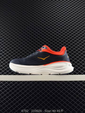 HOKA ONE ONE Bondi 9 Navy Orange White Yellow EU 40-45 Running Shoe Running Sneakers - Men's (BS-86576)
