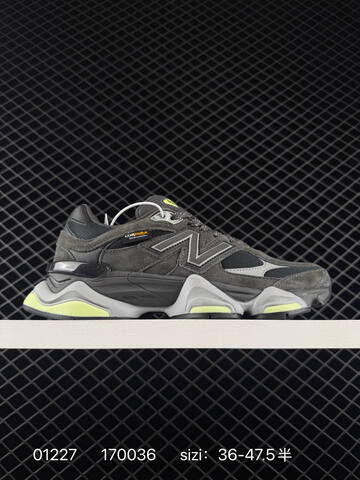 New Balance 9060 Dark Grey Black Neon Yellow EU 36-47 5 Sneaker - Unisex (BS-82356)