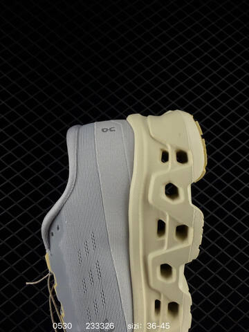 On Cloudmonster 2 Grey Cream Yellow EU 36-45 Running Shoe Running Sneakers - Unisex (BS-85225)