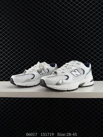 New Balance 530 White Silver Navy Black 28-45 Sneaker - Men's (BS-83283)
