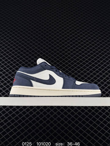 Jordan Air Jordan 1 Low Navy White Sail Red EU 36-46 Sneaker - Unisex (BS-79772)
