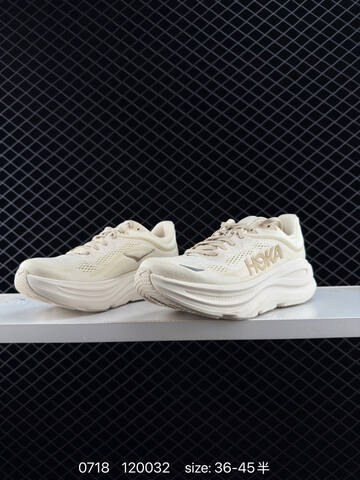 HOKA ONE ONE Bondi 9 Beige Light Brown EU 36-45 Running Shoe Running Sneakers - Unisex (BS-86551)