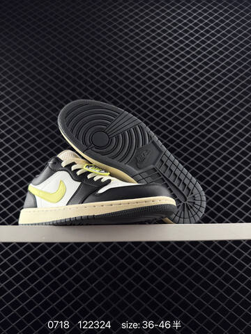 Jordan Air Jordan 1 Low 85 Fall League White Black Pale Yellow Neon Yellow EU 36-46 Sneaker - Unisex (BS-81046)