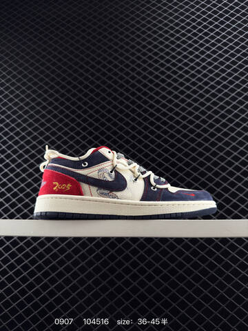 Jordan Air Jordan 1 Low Off White Grey Red EU 36-45 Sneaker - Unisex (BS-80748)