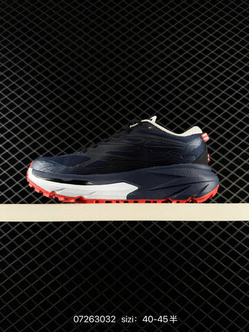 HOKA ONE ONE Mafate 5 Navy Red White Black EU 40-45 Trail Shoe Trail Running Sneakers - Men's (BS-86142)