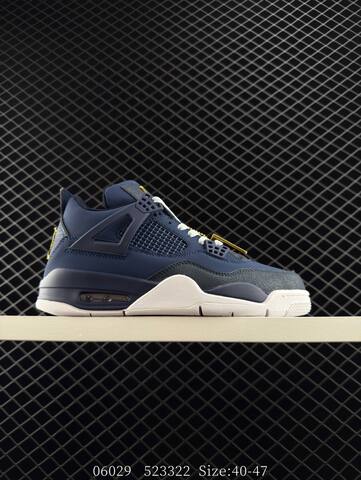 Jordan Air Jordan 4 Retro Navy Blue White Gold EU 40-47 Basketball Shoe - Men's (BS-81127)