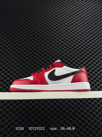 Jordan Air Jordan 1 Low OG White Red Black EU 36-46 Sneaker - Unisex (BS-80412)