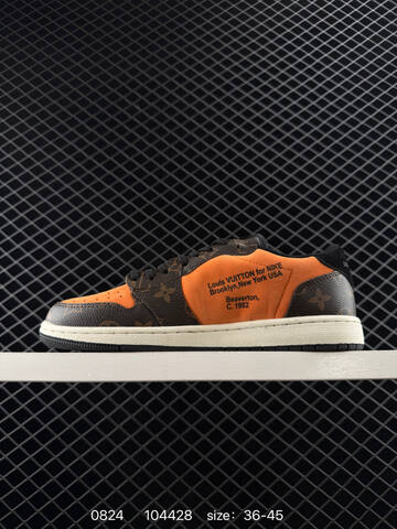 Jordan Air Jordan 1 Low Louis Vuitton Brown Orange Black White Gold EU 36-45 Sneaker - Unisex (BS-80842)