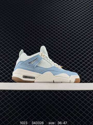 Jordan Air Jordan 4 Retro Light Blue Off White Gum Brown EU 36-47 Basketball Shoe - Unisex (BS-80456)
