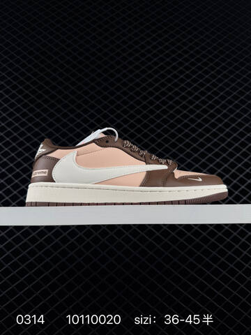 Jordan Air Jordan 1 Low Travis Scott Reverse Mocha Givenchy Custom Navy Blue Sail White EU 36-45 Skate Shoe - Unisex (BS-79659)