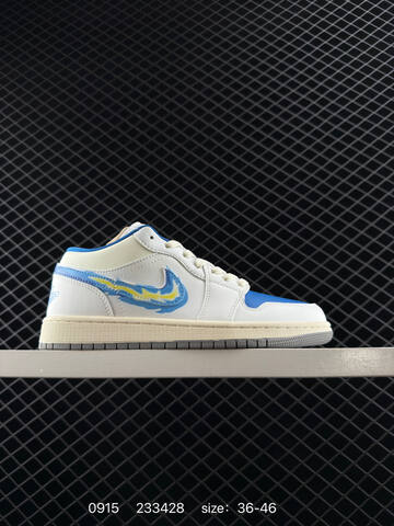 Jordan Air Jordan 1 Low FJ7222-101 White Black Red Orange Yellow EU 36-46 Sneaker - Unisex (BS-80709)