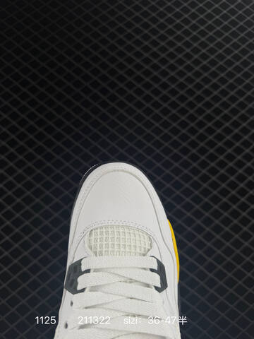 Jordan Air Jordan 4 Retro Tour Yellow White Black Yellow Grey EU 36-47 Basketball Shoe - Unisex (BS-80196)