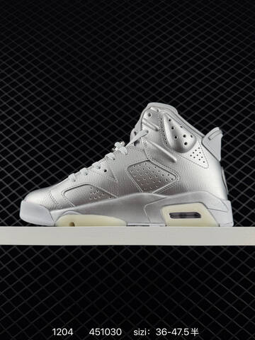 Jordan Air Jordan 6 Retro Metallic Silver White EU 36-47 5 Basketball Shoe - Unisex (BS-80108)