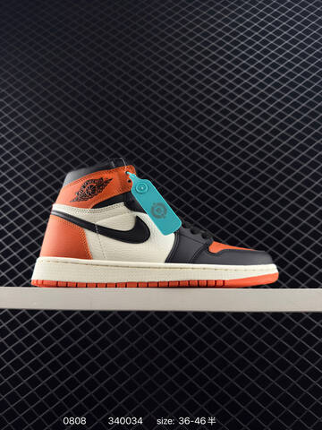 Jordan Air Jordan 1 Retro High OG Black White Orange Sail EU 36-46 Basketball Shoe - Unisex (BS-80954)