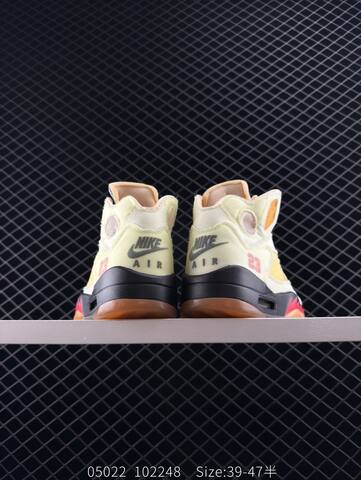 Jordan Air Jordan 5 Retro Low Pale Yellow Black Red Gum EU 39-47 Basketball Shoe - Unisex (BS-81314)