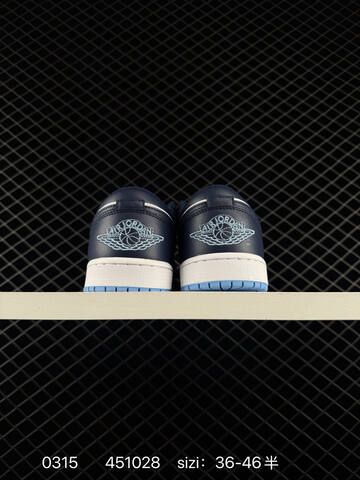 Jordan Air Jordan 1 Low 553558-152 Navy White Light Blue EU 36-46 Basketball Shoe - Unisex (BS-79656)