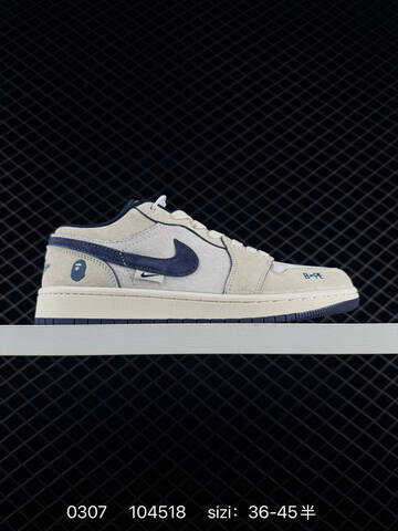 Jordan Air Jordan 1 Low Grey Navy Red EU 36-45 Sneaker - Unisex (BS-79694)