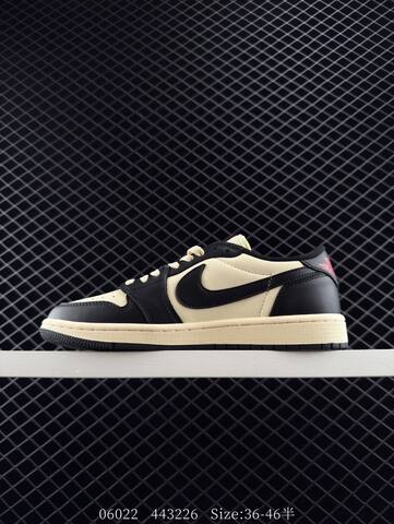 Jordan Air Jordan 1 Low Beige Black Red EU 36-46 Sneaker - Unisex (BS-81163)