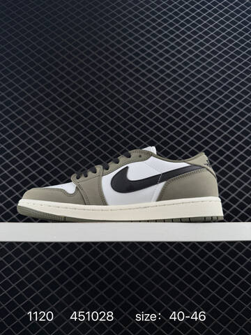 Jordan Air Jordan 1 Retro Low OG White Olive Black Sail EU 40-46 Sneaker - Men's (BS-80227)