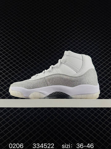 Jordan Air Jordan 11 White Silver Clear EU 36-46 Basketball Shoe - Unisex (BS-79714)