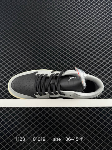 Jordan Air Jordan 1 Low Black Grey White Cream EU 36-45 Sneaker - Unisex (BS-80207)