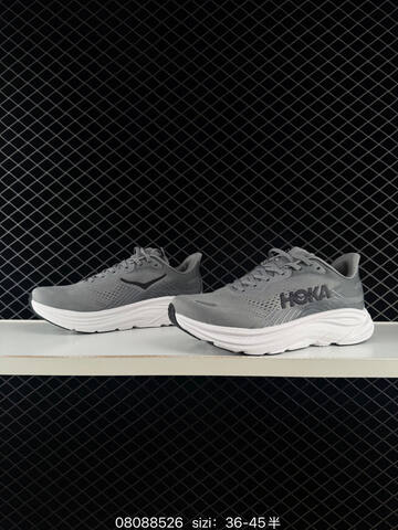 HOKA Clifton 11 Grey White Black EU 36-45 Running Shoe Running Sneakers - Unisex (BS-86121)