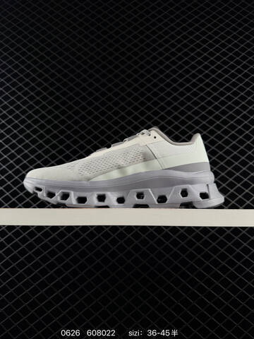 On Cloudmonster White Grey EU 36-45 Running Shoe Running Sneakers - Unisex (BS-85114)